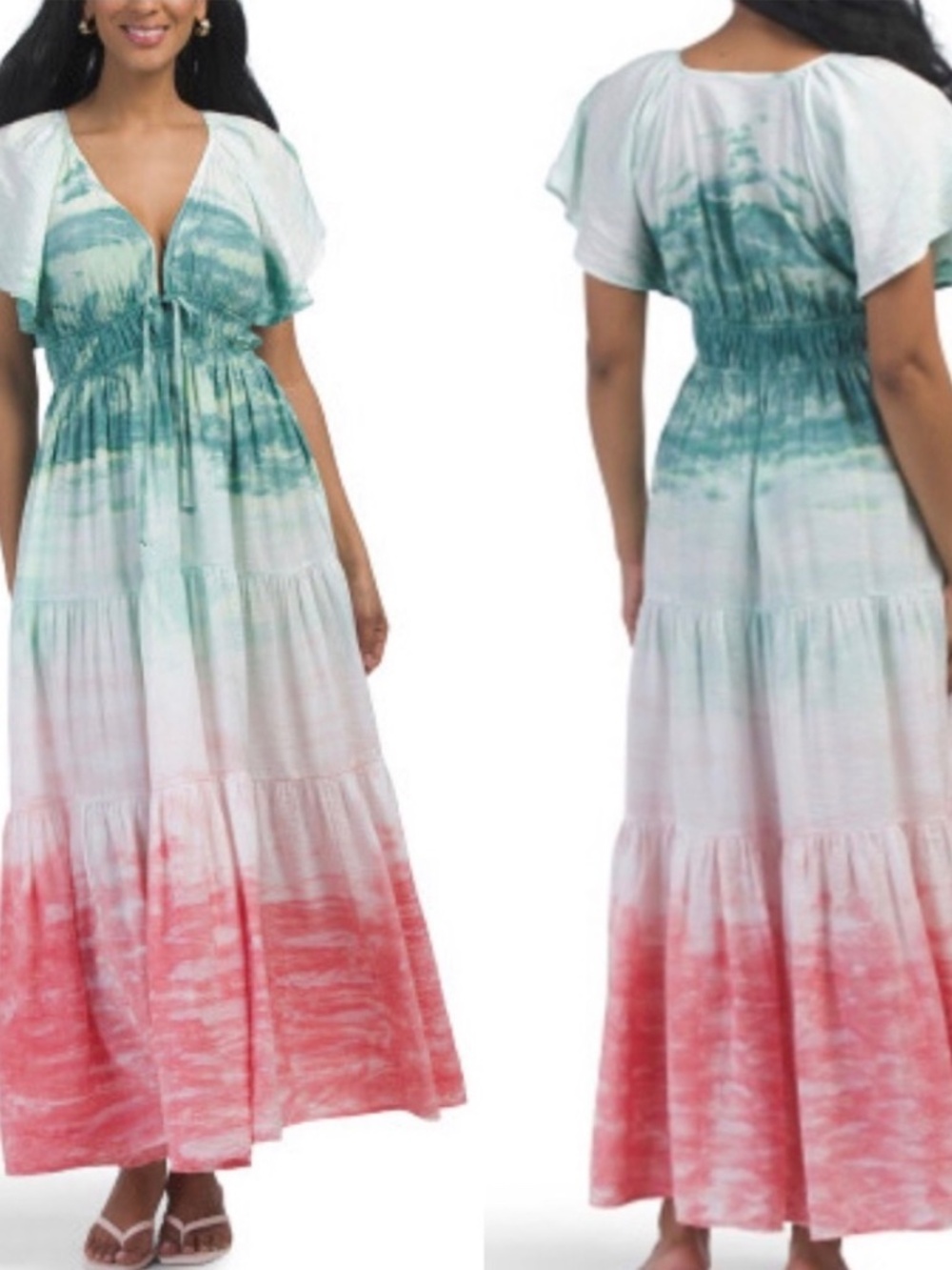 NWT Young Fabulous & Broke Mara Ombré Tie-Dye Maxi Dress